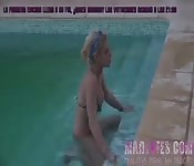 Bella scopata in piscina